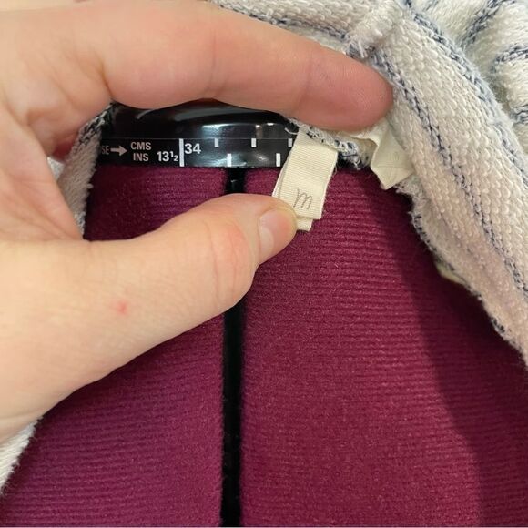 Joie Women's Super Soft Cotton Relaxed Fit Long Sleeve Striped Hoodie M - Picture 8 of 10